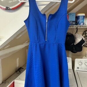 a'gaci Royal Blue Sleeveless Mini Dress